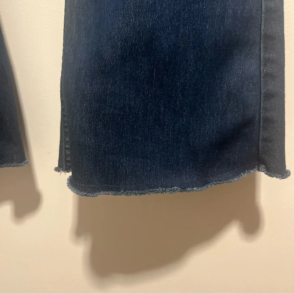 Free People Penny Pull On Flare Raw Hem Denim Jegging Stretch Jeans